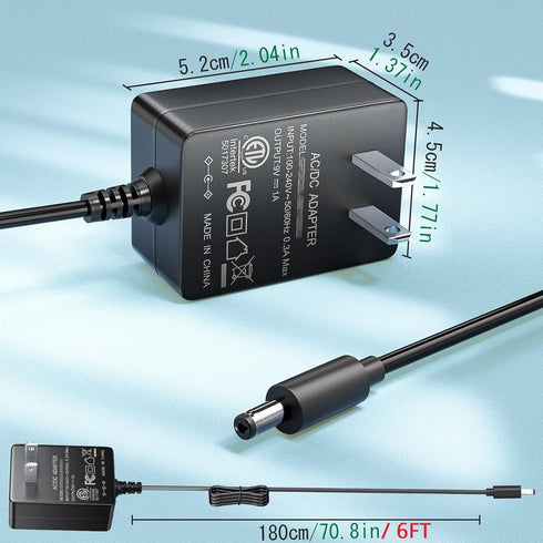 SoulBay 9V Power Supply for TP-Link Tapo Cameras, AC/DC Adapter Cord Replacement Charger, 6 Feet