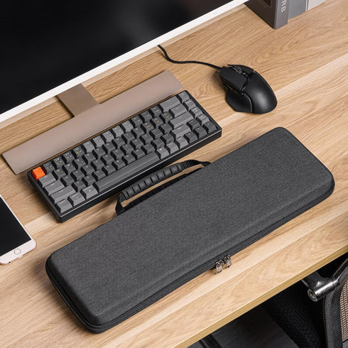 Geekria 65% Keyboard+Mouse Combo Case, Hard Shell Bag for 68 Keys Compact Keyboard, Compatible with Keychron K6