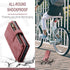 Asuwish Samsung Galaxy Note 10 Wallet Cover with Tempered Glass Screen Protector, Leather Flip, Card Holder, Red
