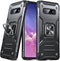 Anqrp Galaxy S10 Plus Case, Military Grade Protective Cover with Enhanced Metal Ring Kickstand, Black