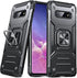 Anqrp Galaxy S10 Plus Case, Military Grade Protective Cover with Enhanced Metal Ring Kickstand, Black