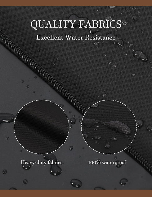iBirdie Outdoor Waterproof TV Cover for 48 to 50 Inch Flat Screen, Weatherproof with Zipper, Black 600D Fabric