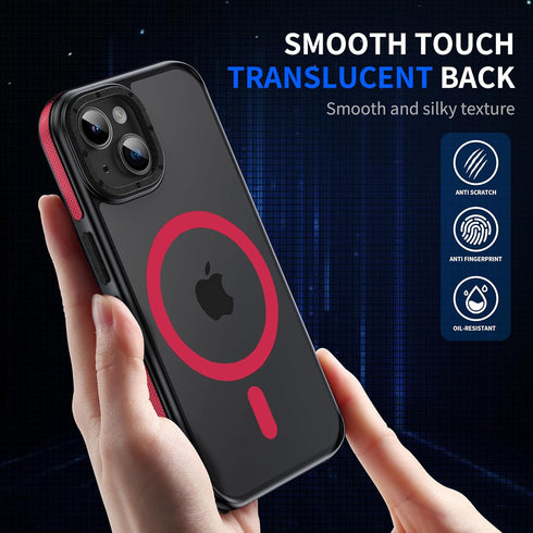 Strong Magnetic Case for iPhone 15, 10Ft Military-Grade Protection, Compatible with MagSafe, Shockproof Slim Thin Cover