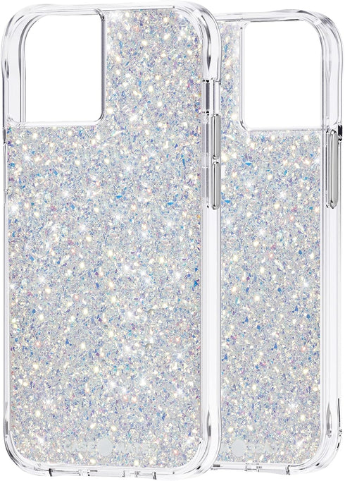 Case-Mate Twinkle Stardust iPhone 13 Case for Women - Luxury Glitter, 10ft Drop Protection, Wireless Charging, Shock
