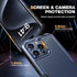 Diaclara iPhone 15 Pro Max Case - Dark Blue, Military Grade Drop Protection, Anti-Spy Privacy Screen Protector, Heavy