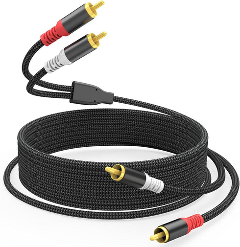 HOSONGIN RCA Audio Cable 20FT - Dual Shielded Noise Free Durable Braided