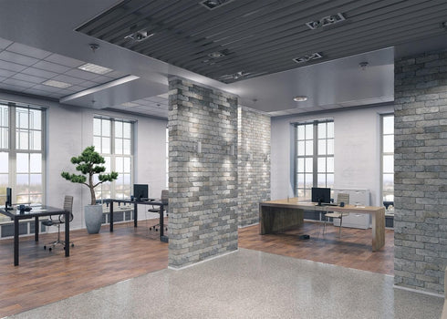 BELECO 7x5ft Fabric Modern Office Backdrop for Video Conference - Elegant Business Interior