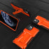 ExoGuard Rubber Shockproof Full-Body Case for iPhone 11 Pro with Built-in Screen Protector and Kickstand (Orange)
