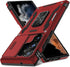 DEERLAMN Heavy Duty Shockproof Case for Samsung Galaxy S23 Ultra, Slide Camera Cover, Red Military Grade