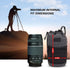 USA GEAR FlexARMOR-X Large Lens Case Pouch with Deluxe Padded Neoprene Protection - Holds Lens up to 70-300mm with Drawstring Opening, Built-in Carabiner Clip, Reinforced Belt Loop and Zippered Pocket
