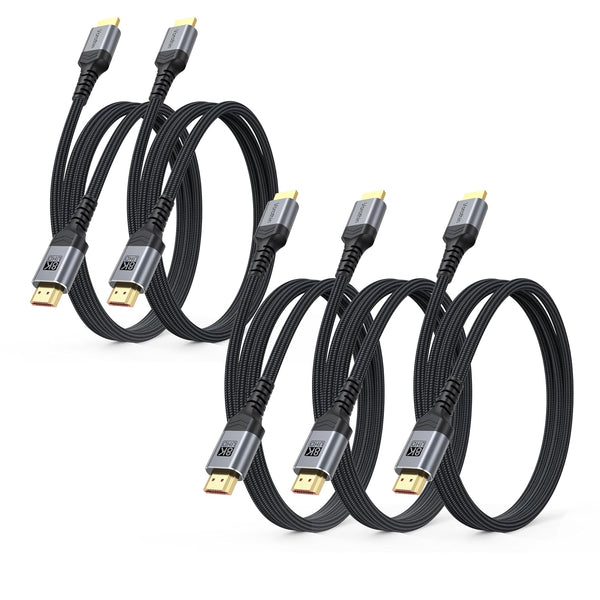 Vorothin 8K HDMI Cable 3FT 5-Pack, 48Gbps High Speed HDMI Cable 2.1, 4K@120Hz/144Hz
