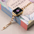 Dainty Heart Bands for Apple Watch 38mm 40mm 41mm 42mm, Adjustable Bling Metal Strap for Women, Rose Gold