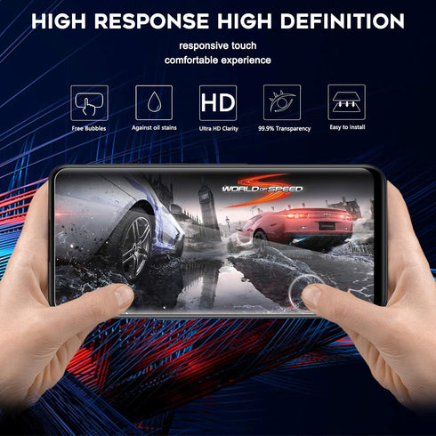 Orzero (3 Pack) Tempered Glass Screen Protector - Compatible for OnePlus Nord N100, 9 Hardness, High Definition,