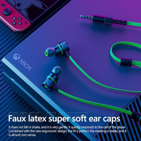 Gaming Earbuds Wired, USB C & 3.5mm Dual Plug Headphones with Mic, Stereo Bass Noise Isolating for PC/PS4/PS5/Xbox