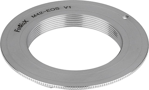 Fotodiox Pro Chrome Lens Mount Adapter - Compatible with M42 Lens to Canon EOS Mount D/SLR Cameras