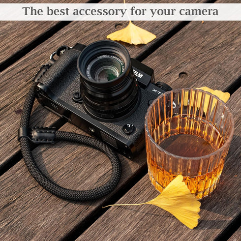 Rope Camera Wrist Strap, Hand Strap Compatible with A6400, A6000, A7 IV, Fujifilm X100V, Nikon Zf, Z30, Canon EOS R6,