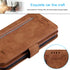 EYZUTAK Wallet Phone Case for Samsung Galaxy A51, Retro Matte 9 Card Holder Slots Zipper Pocket Case - Brown