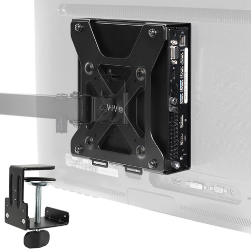 VIVO VESA Mount for Dell OptiPlex Micro CPU, Concealed Monitor Arm Holder with Desk Clamp Option, Black, Mount-DLMM1