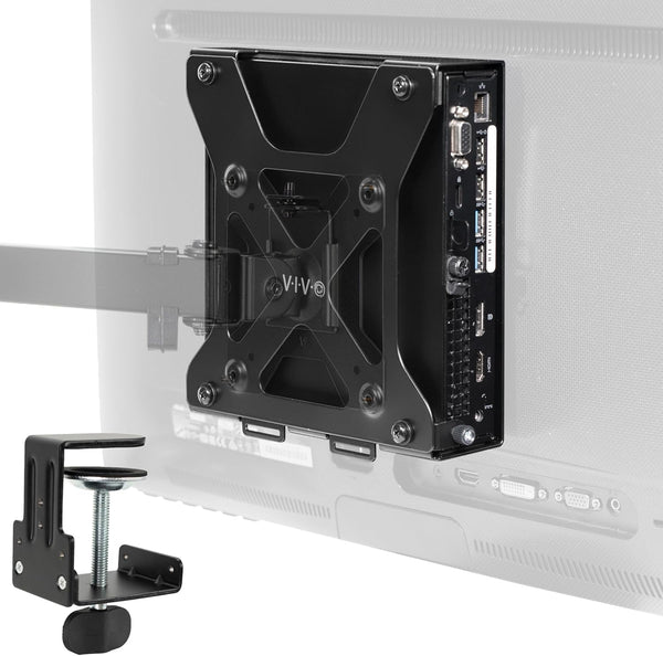 VIVO VESA Mount for Dell OptiPlex Micro CPU, Concealed Monitor Arm Holder with Desk Clamp Option, Black, Mount-DLMM1