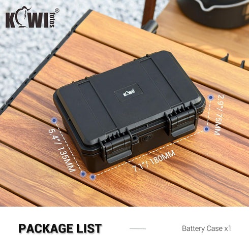 KIWIFOTOS 15 IP67 LR14 Slots C Battery Organizer Storage Case Heavy Duty Waterproof C Cell Alkaline Batteries Holder