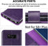 MONASAY Wallet Case for Galaxy S8, 5.8-inch, RFID Blocking, Purple Flip Folio with Screen Protector