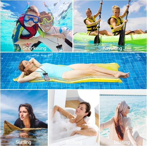 Universal Waterproof Phone Pouch Floating, Large Dry Bag IPX8 Case for iPhone 13 12 11 Pro Max, Samsung Galaxy S21 S20