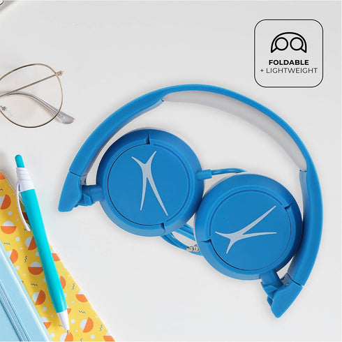 Altec Lansing Kids Headphones - Blue, Volume Limiting for Ages 3-5, Ideal for Learning at Home, Over the Ears Design.