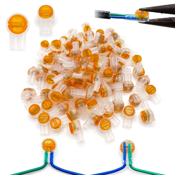 LIUJINCAN 100PCS UY2 K2 Network Cable Connectors - Telephone Wire Gel-Filled Connectors Waterproof Button