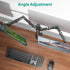 WALI Dual Monitor Desk Mount, Stand for 2 Monitors Up to 27 Inch, Max 22lbs, Black, Home, Office, School