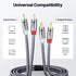 GearIT RCA Cable (3.3FT), 2RCA Male to 2RCA Male Stereo Audio Cables, Shielded Braided RCA Stereo Cable for Home