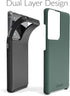 Crave Dual Guard Case for Galaxy S21 Ultra, Shockproof Protection Dual Layer - 6.8 inch Forest Green