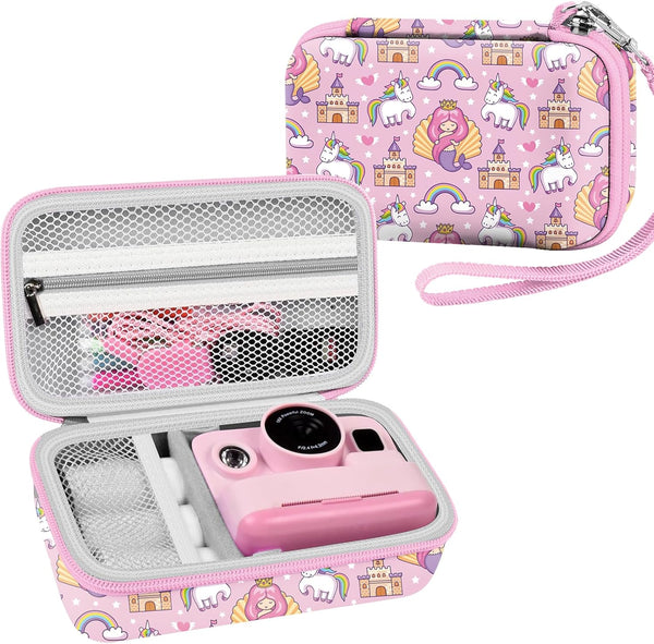 Leayjeen Kids Camera Case for Dylanto/GKTZ/HiMont/CAMCLID/ESOXOFFORE Instant Print Camera, Pink Unicorn (Case Only)
