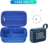 BOVKE Carrying Case Compatible with JBL Go 4 Portable Bluetooth Wireless Speaker, Extra Mesh Pocket for Charging Cables and Accessories, Blue