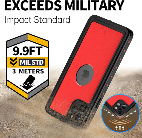 BEASTEK Waterproof Case for Apple iPhone 11 Pro Max, NRE Series Shockproof Underwater IP68 Case with Screen Protector