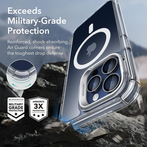 ESR 14 9H+ for iPhone Pro Max Case with Stand, Compatible with MagSafe, Full-Body Military-Grade Drop Proof Case