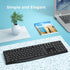 Lovaky MK98 Wireless Keyboard, 2.4G Ergonomic Full Size PC Keyboard with Numeric Keypad for Laptop, Desktop