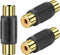 RCA Female to Female Coupler 3 Pack Audio Video RCA Adapter Connector for Amplifier, Speaker, TV - Gold Plated