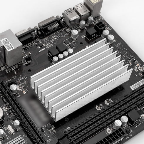 2 Pcs Set White Tone Aluminium Radiator Heatsink Cooler Fin 100mm x 51mm x 23mm for MOS Tube Power Amplifier Transistor