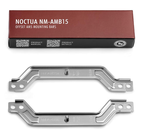 Noctua NM-AMB15, Offset AMD AM5 Mounting Bars for Improved Cooling Performance, Silver