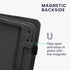 Classic Dark Grey Faux Nubuck Leather Case for Kobo Libra - e-Reader Flip Cover
