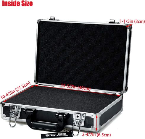 HUL 16in Two-Tone Aluminum Case, Customizable Pluck Foam Interior for Test Instruments, Cameras, Tools, and Accessories