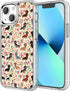 iPhone 13 Pro Case, Cute Dog Funny Dachshunds Florals, Shockproof Protective Clear Soft TPU, Gift for Girls Women