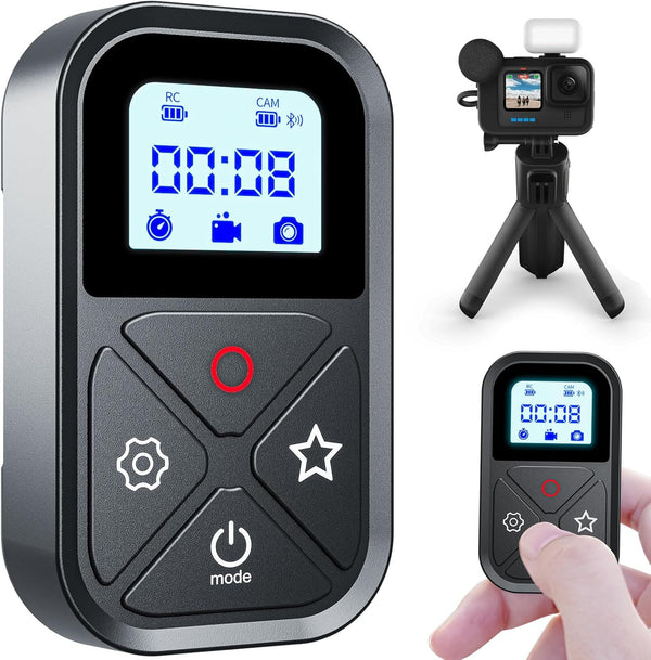 Smart Wireless Remote Control for GoPro: Camera Controller for Hero 12/11/10/9/8 with LCD Display and Wrist Strap