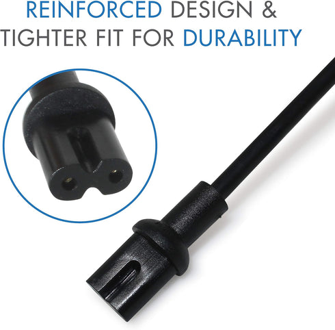 3-Foot Power Cord for Sonos Five, Play 5, Beam, Arc, Amp, Playbase, Sub Gen 3, and Sub Mini - Black