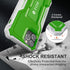 FITO iPhone 12 Pro Max Case, Dual Layer Shockproof Heavy Duty with Screen Protector, Built-in Kickstand (Green)
