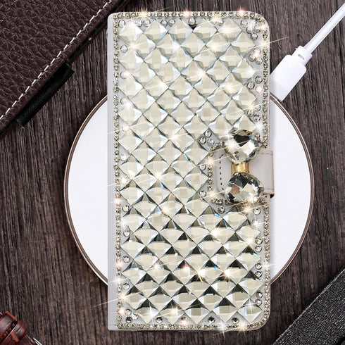 Omio Luxury Glitter Bling Diamond Card Holder Case for iPhone 11, Shiny Rhinestone Crystal Bowknot Shockproof