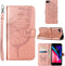 iPhone SE 2022/SE 2020 Case, Wallet Case for iPhone 6/6S/7/8, Butterfly Floral Embossed Leather Protective Flip Cover