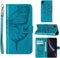 Phone Case for iPhone XR Wallet, Butterfly Floral Embossed PU Leather Flip Cover with Card Holder and Wrist Strap