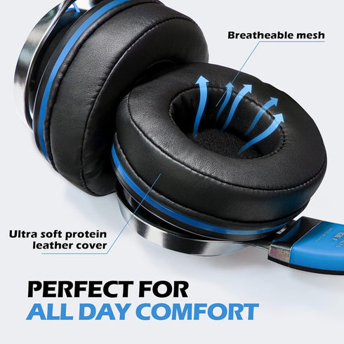 AILIHEN C8 Wired On-Ear Headphones with Microphone, Volume Control, Foldable Design for Smartphones, Laptops, Tablets