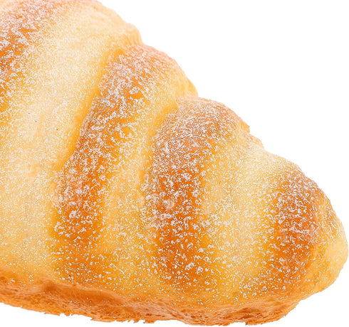 3pcs Set jojofuny Realistic Fake French Croissant Bread Model for Kitchen and Bakery Decor, Artificial Simulation Food